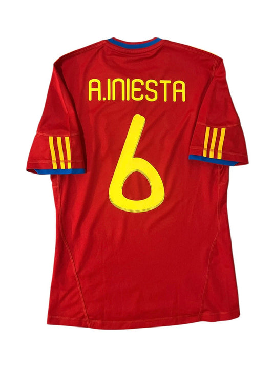 Camiseta local España mundial 2010 | A. Iniesta 6 (S)